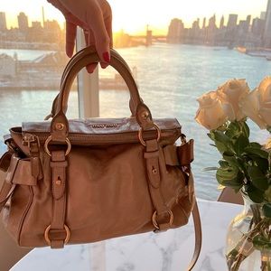MIU MIU Vitello Lux Bow Bag